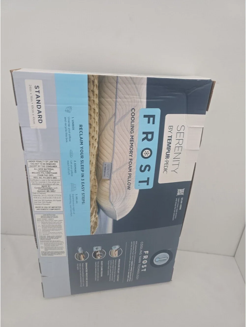 Serenity by Tempur-Pedic Frost Cooling Memory Foam Pillow